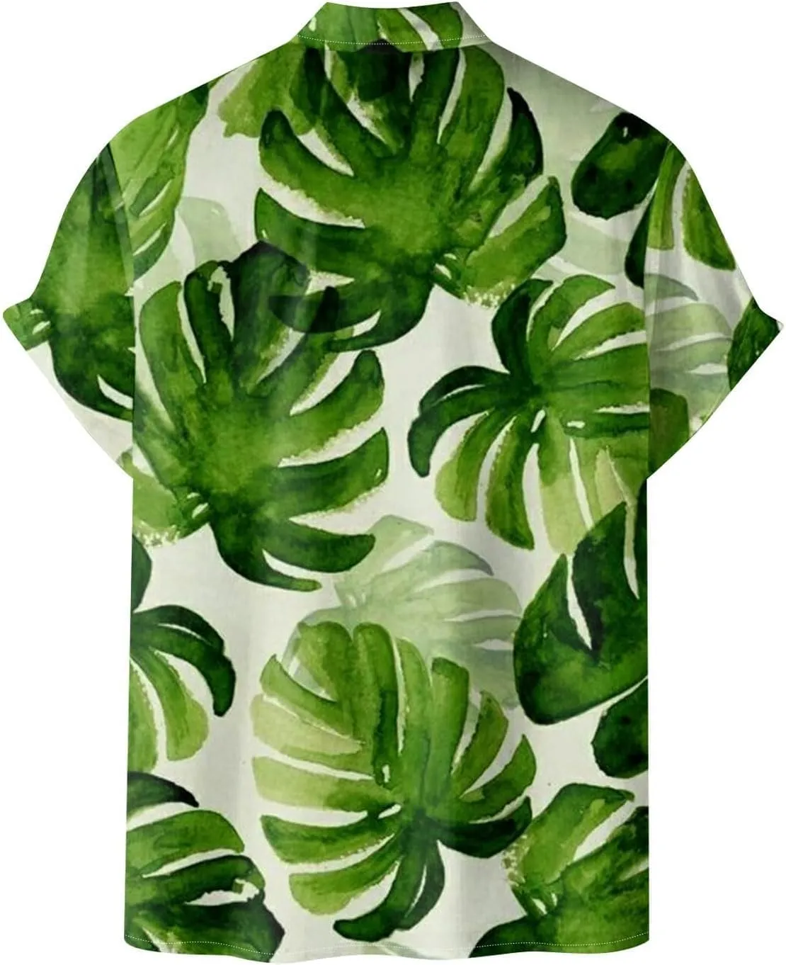 Mens Hawaiian T-Shirts 2025 Summer Short Sleeve Casual Button Down Tropical Beach Shirt Vacation Palm Beach Shirts