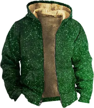 Mens Heated Jacket Vintage Long Sleeve Coats: Trendy Print Jackets Classic Sweatshirt Sweaters Hoodie