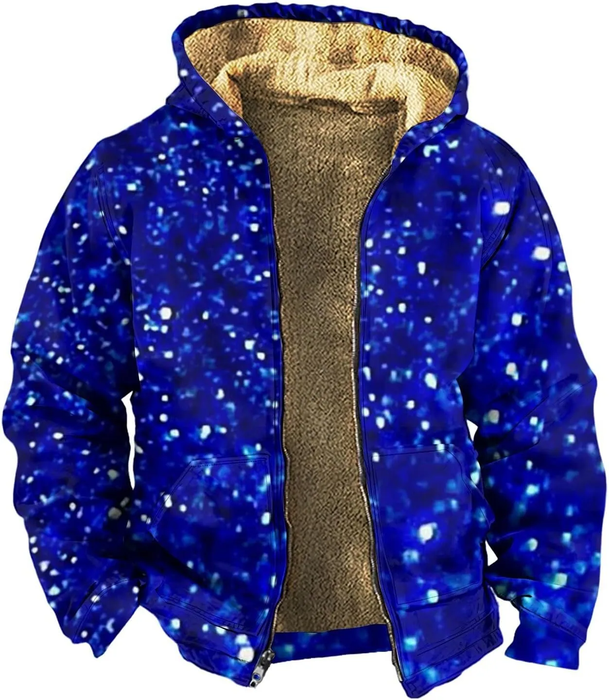 Mens Heated Jacket Vintage Long Sleeve Coats: Trendy Print Jackets Classic Sweatshirt Sweaters Hoodie
