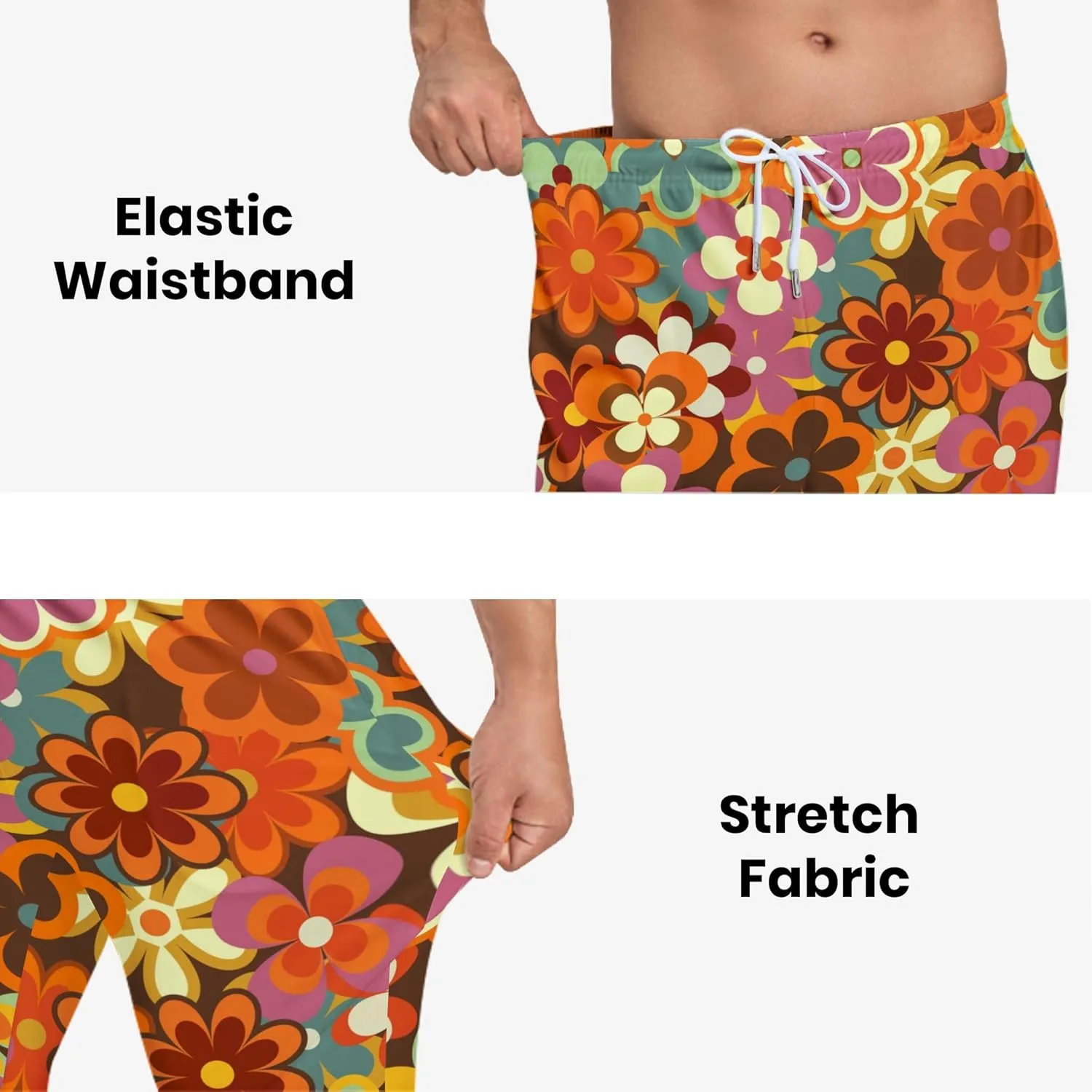 Men's Jogger Pants Sweatpants Funny Jogger Workout Track Pants with Pockets Running Athletic Pants