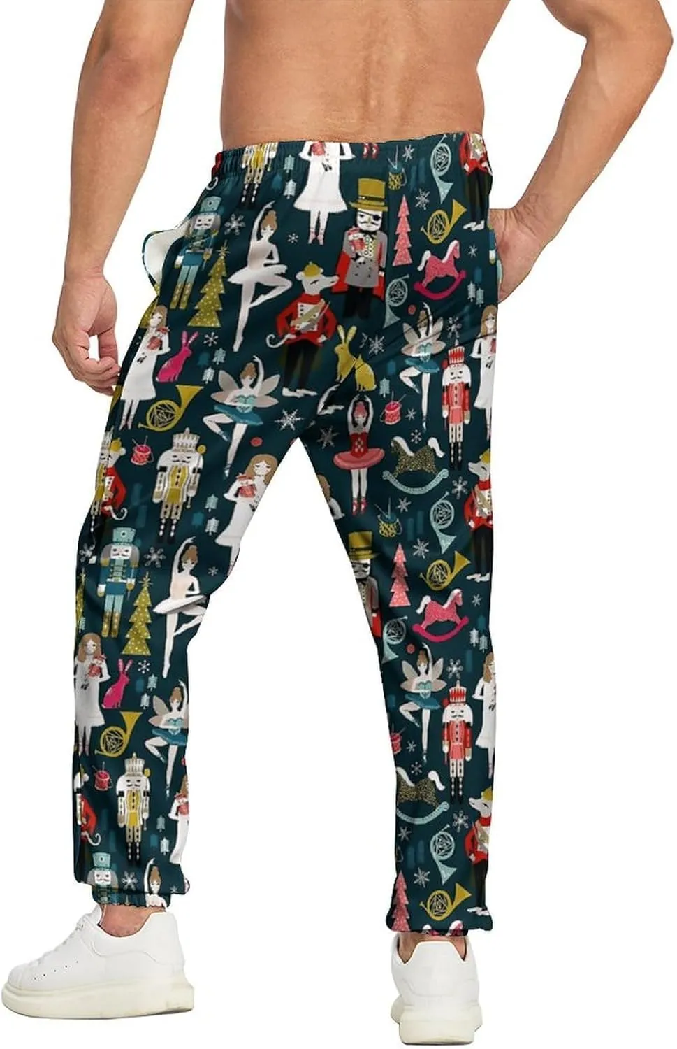 Men's Jogger Pants Sweatpants Funny Jogger Workout Track Pants with Pockets Running Athletic Pants