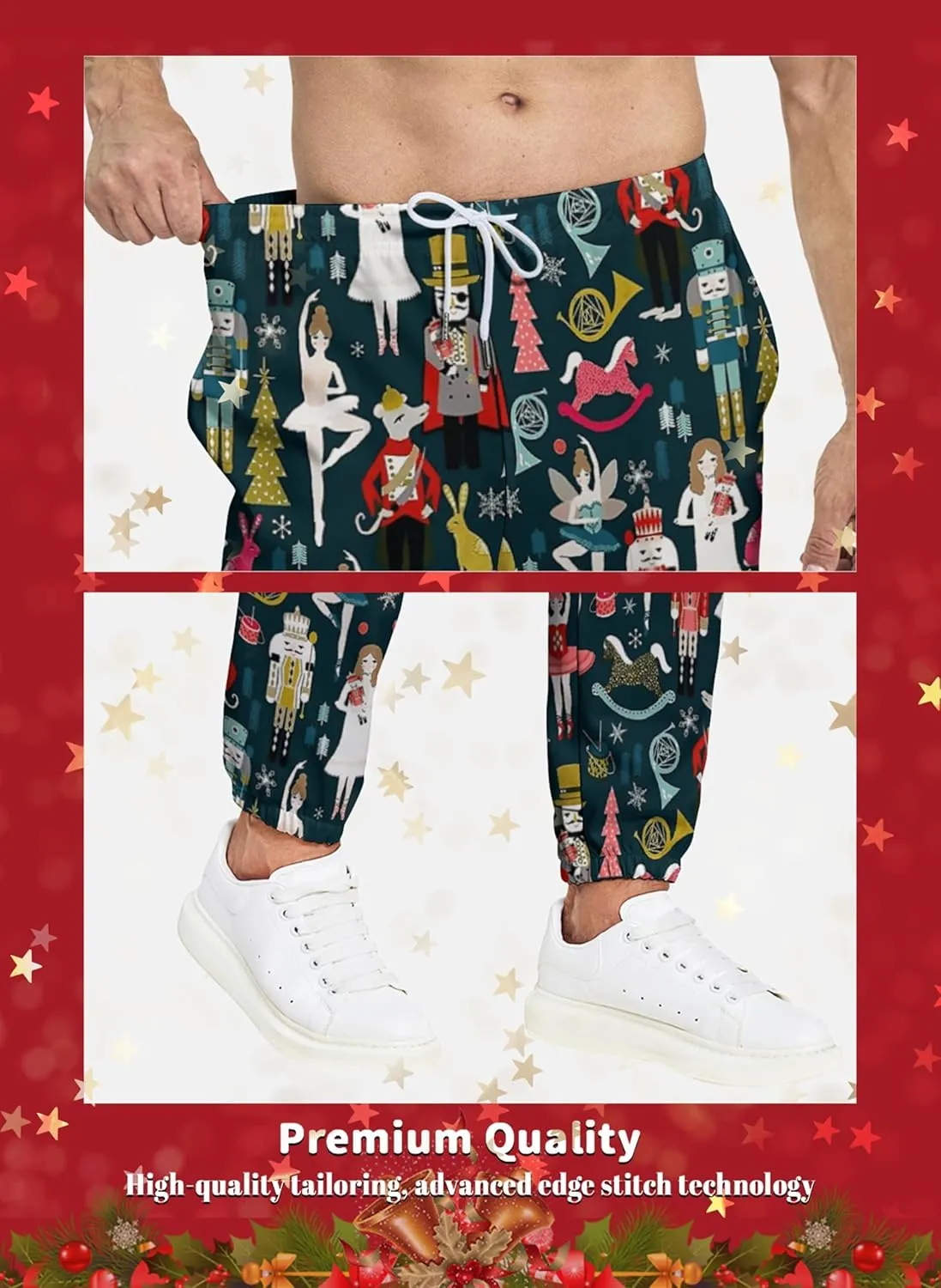 Men's Jogger Pants Sweatpants Funny Jogger Workout Track Pants with Pockets Running Athletic Pants