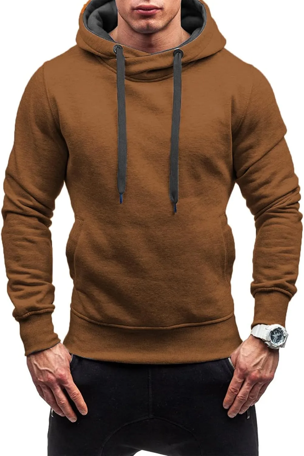 Mens Long Sleeve Hoodies Autumn Winter Men's Sweater Hoodie Warm Color Sweatshirt Jacket Sweatshirts Hoodies