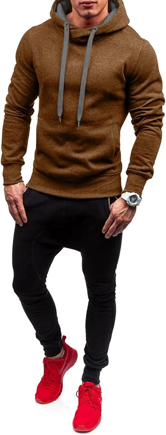 Mens Long Sleeve Hoodies Autumn Winter Men's Sweater Hoodie Warm Color Sweatshirt Jacket Sweatshirts Hoodies