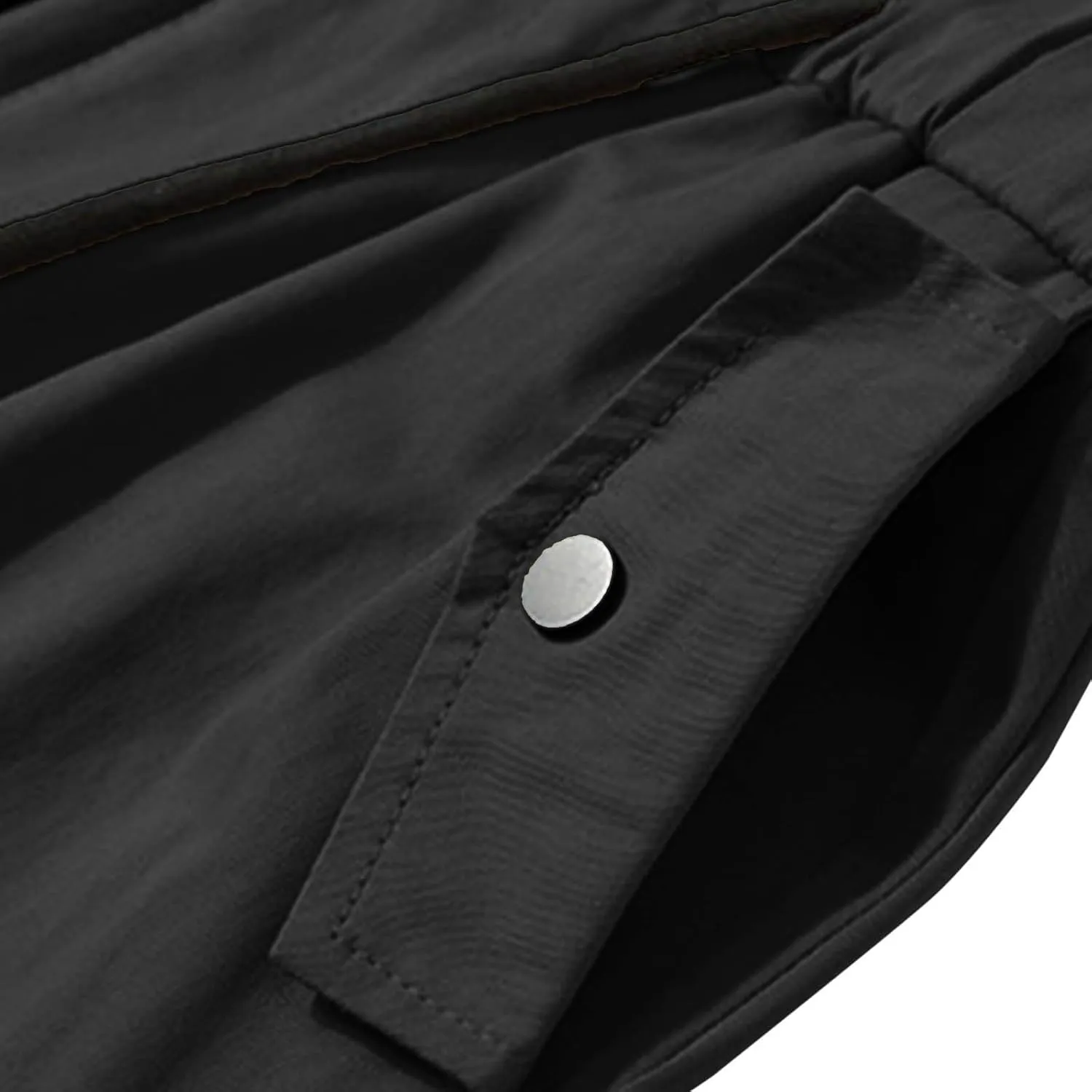 Mens Loose Straight Elastic Waist Cargo Pant Wide-Leg Drawstring Trousers Solid Multi-Pockets Pants Plus Size M-5xl