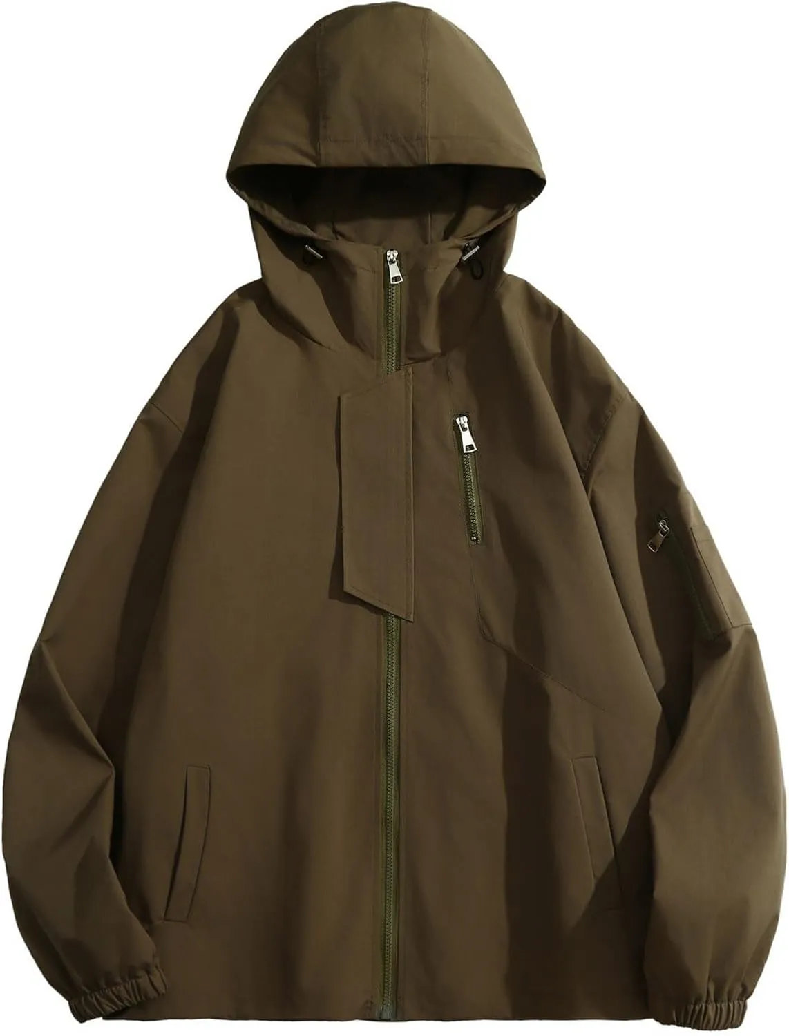Men's Outdoor Waterproof Soft Shell Hooded Casual Jacket Youth Outdoor Sports Wear Fashion Simple Classic Jackets Coat