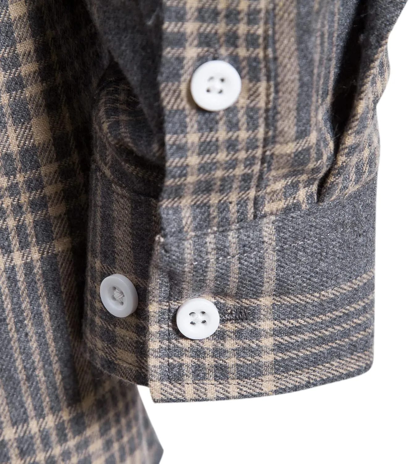 Men's Plaid Flannel Shirt Button Down Long Sleeve Regular-Fit Shacket Jacket Lapel Checked Oxford Gingham Shirts