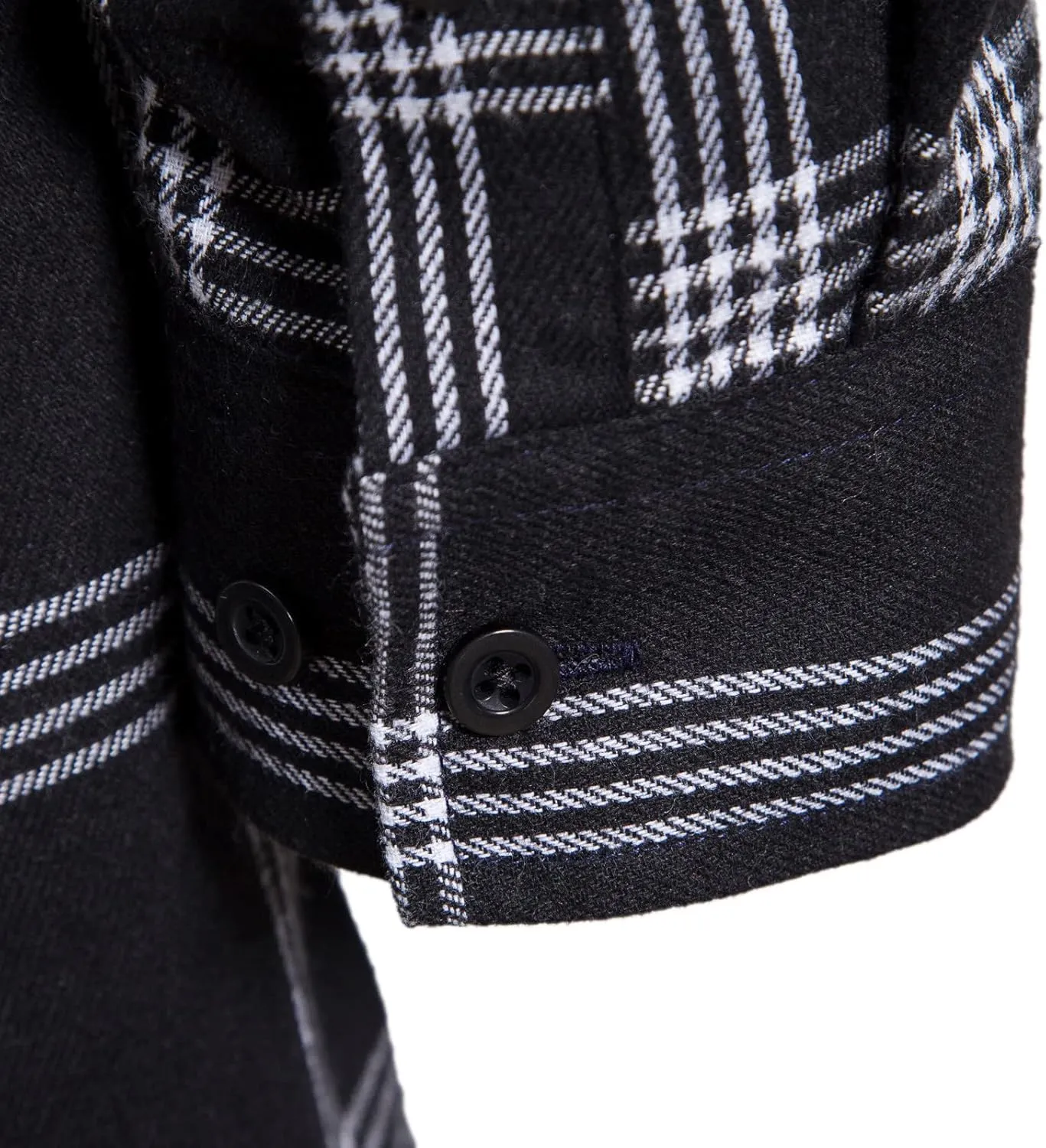Men's Plaid Flannel Shirt Button Down Long Sleeve Regular-Fit Shacket Jacket Lapel Checked Oxford Gingham Shirts