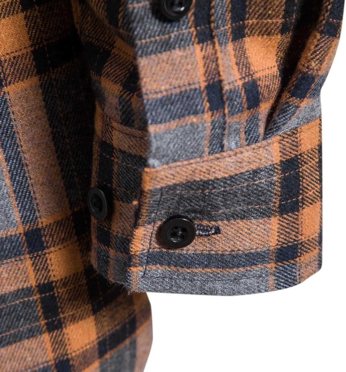 Men's Plaid Flannel Shirt Button Down Long Sleeve Regular-Fit Shacket Jacket Lapel Checked Oxford Gingham Shirts