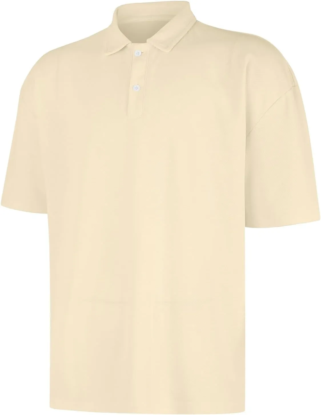 Men's Polo Shirts Classic Fit Short Sleeve Golf Tennis Shirt Fashion Casual Solid Stretch V Neck Collared Work Tops