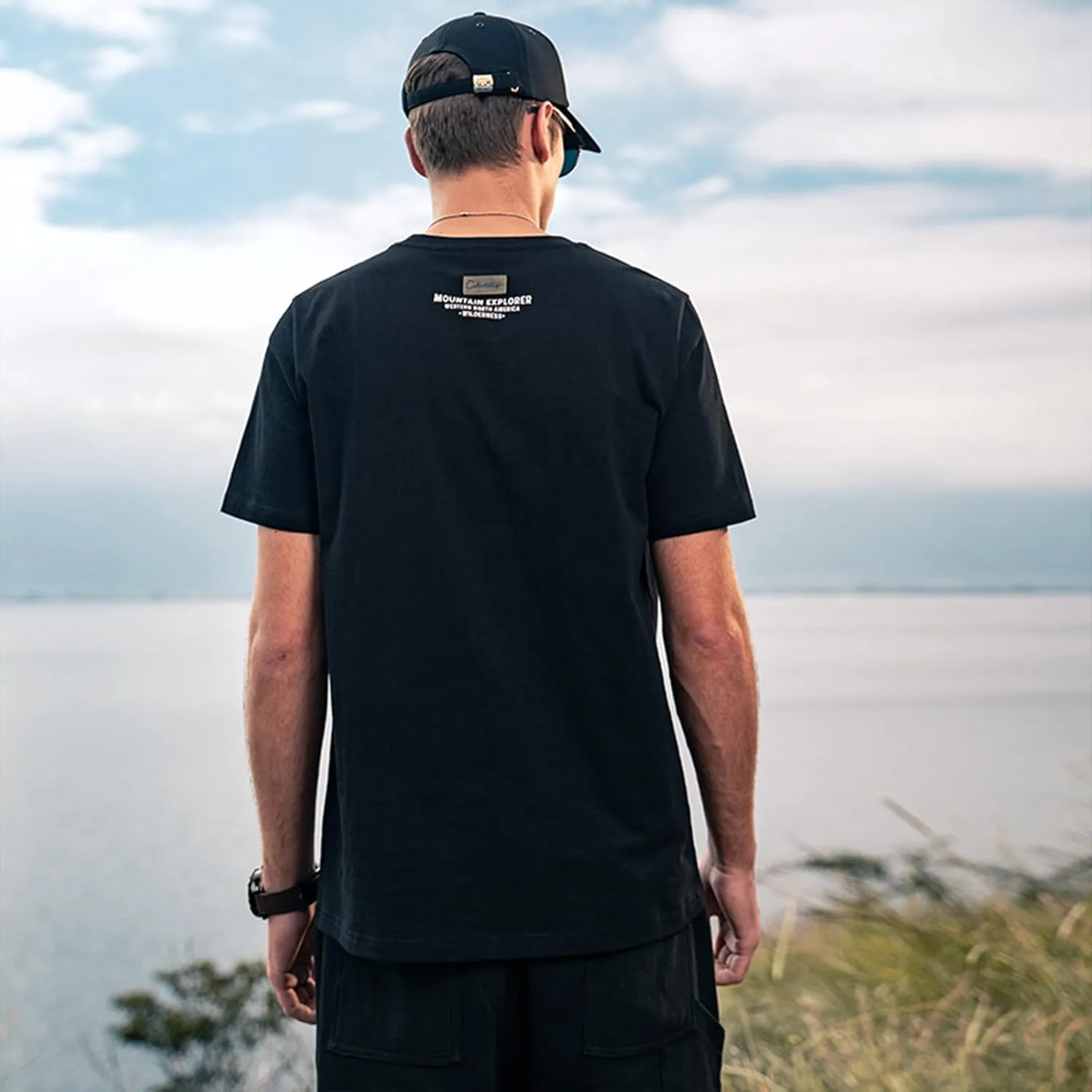 Men's Pure Cotton T-Shirt, Classic Round Neck Short Sleeved TopMens Crew Neck T Shirts