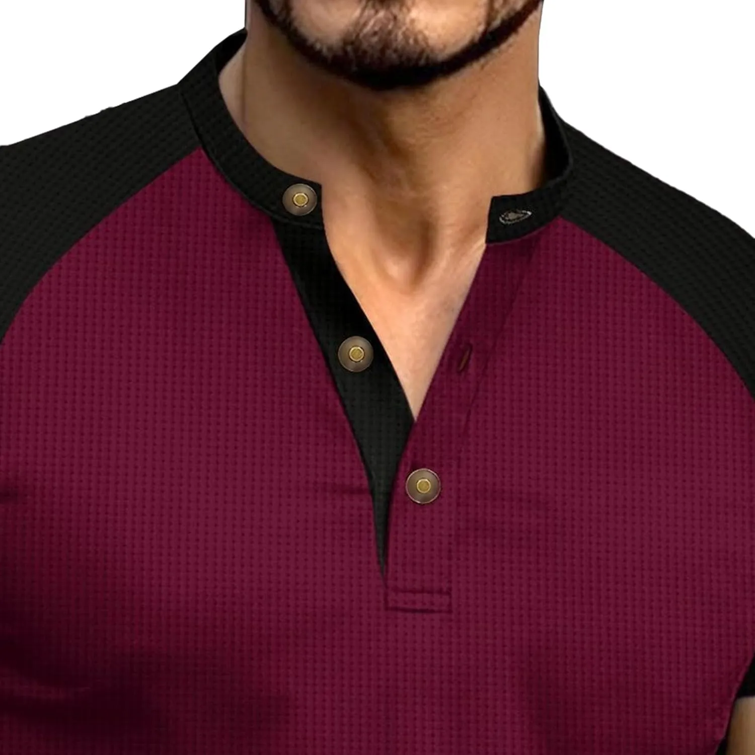 Men's Short Sleeve Henley Shirts Casual Lightweight Slim Fit Henley T-Shirts Gym Workout Athletic Basic Tees Tops