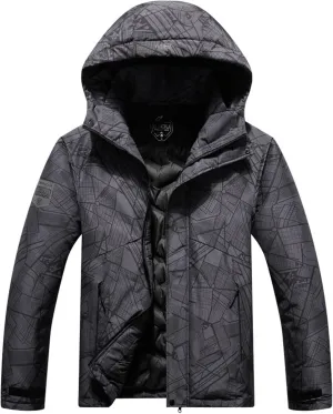 Men's Ski Jacket Classic Warm Winter Waterproof Windbreaker Hooded Raincoat Outdoor Insulated Snowboarding Jackets
