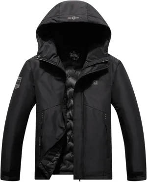 Men's Ski Jacket Classic Warm Winter Waterproof Windbreaker Hooded Raincoat Outdoor Insulated Snowboarding Jackets
