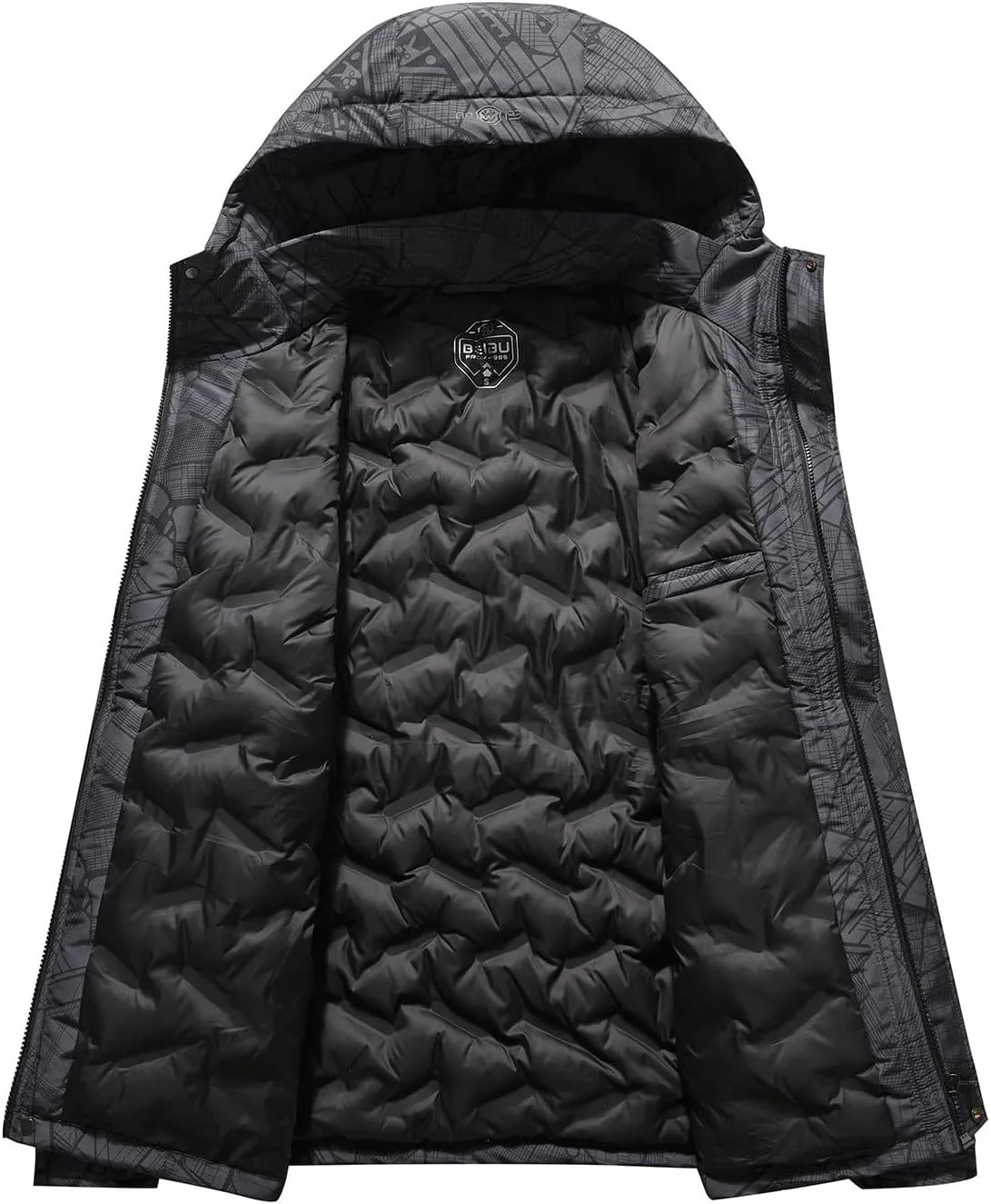 Men's Ski Jacket Classic Warm Winter Waterproof Windbreaker Hooded Raincoat Outdoor Insulated Snowboarding Jackets