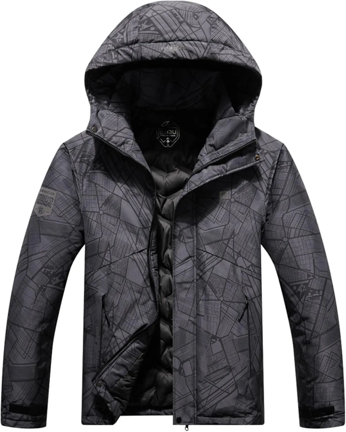 Men's Ski Jacket Classic Warm Winter Waterproof Windbreaker Hooded Raincoat Outdoor Insulated Snowboarding Jackets