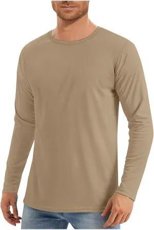 Men's Sun Shirts UV Protection Long Sleeve Fishing Shirt Lightweight Moisture Wicking Quick Dry Outdoor Hiking Tops