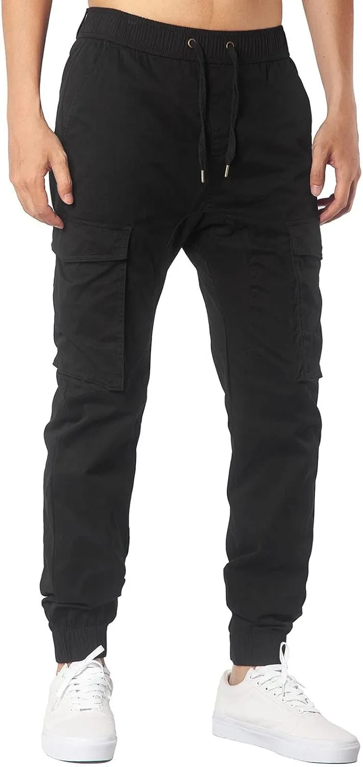 Mens Sweatpants with Pockets Big and Tall Waist Trousers Men Pants Joggers Athletic Casual Cargo Pants Military Pants