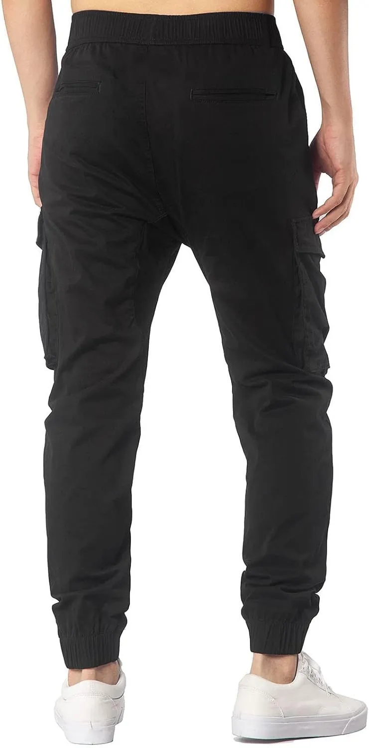Mens Sweatpants with Pockets Big and Tall Waist Trousers Men Pants Joggers Athletic Casual Cargo Pants Military Pants