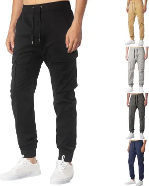 Mens Sweatpants with Pockets Big and Tall Waist Trousers Men Pants Joggers Athletic Casual Cargo Pants Military Pants
