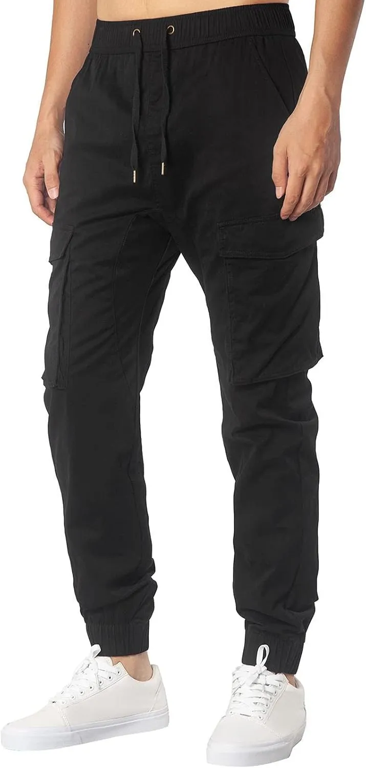 Mens Sweatpants with Pockets Big and Tall Waist Trousers Men Pants Joggers Athletic Casual Cargo Pants Military Pants