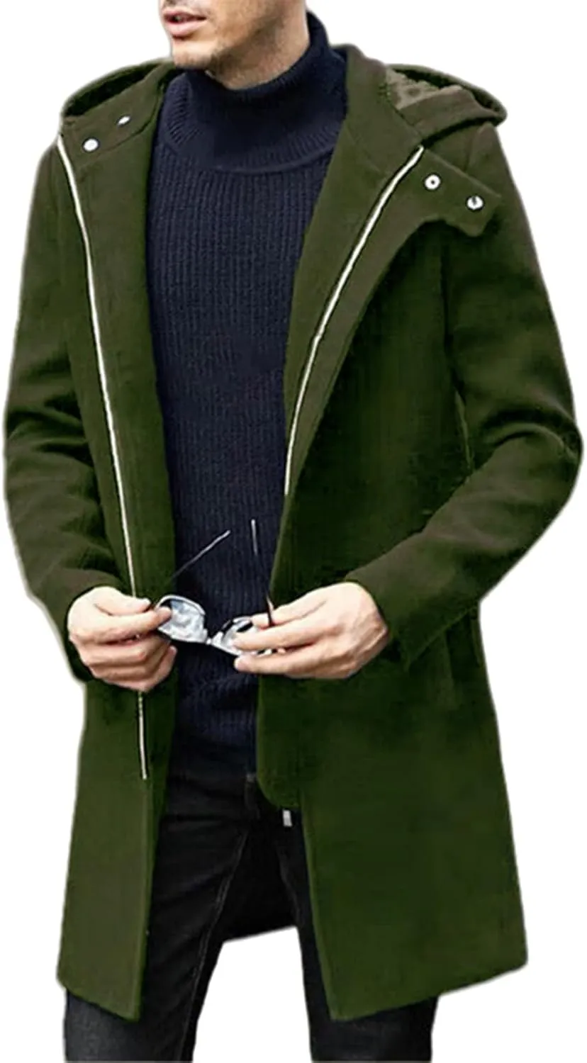 Mens Trench Coat Long Sleeve Tactical Coat: Cargo Workout Coats Plus Size Pullover Hoodie Trendy Sweatshirt Sweater