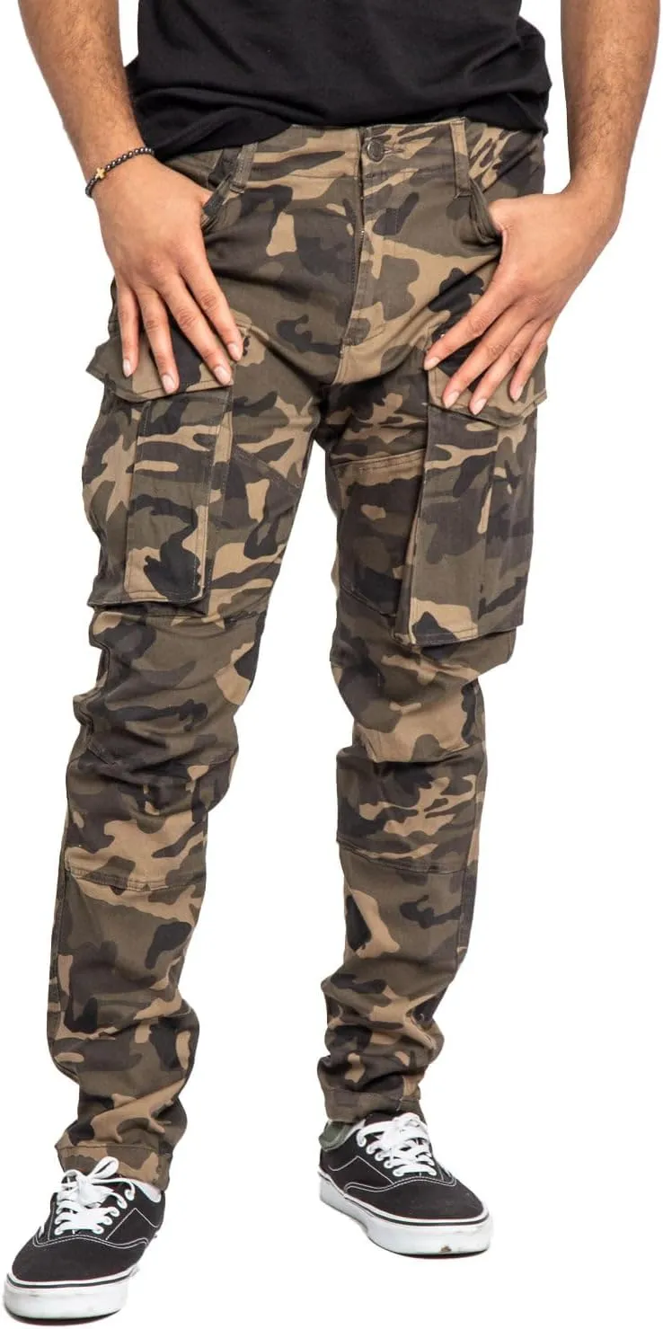 Men's Utility Cargo Pocket Cotton Jogger Pants