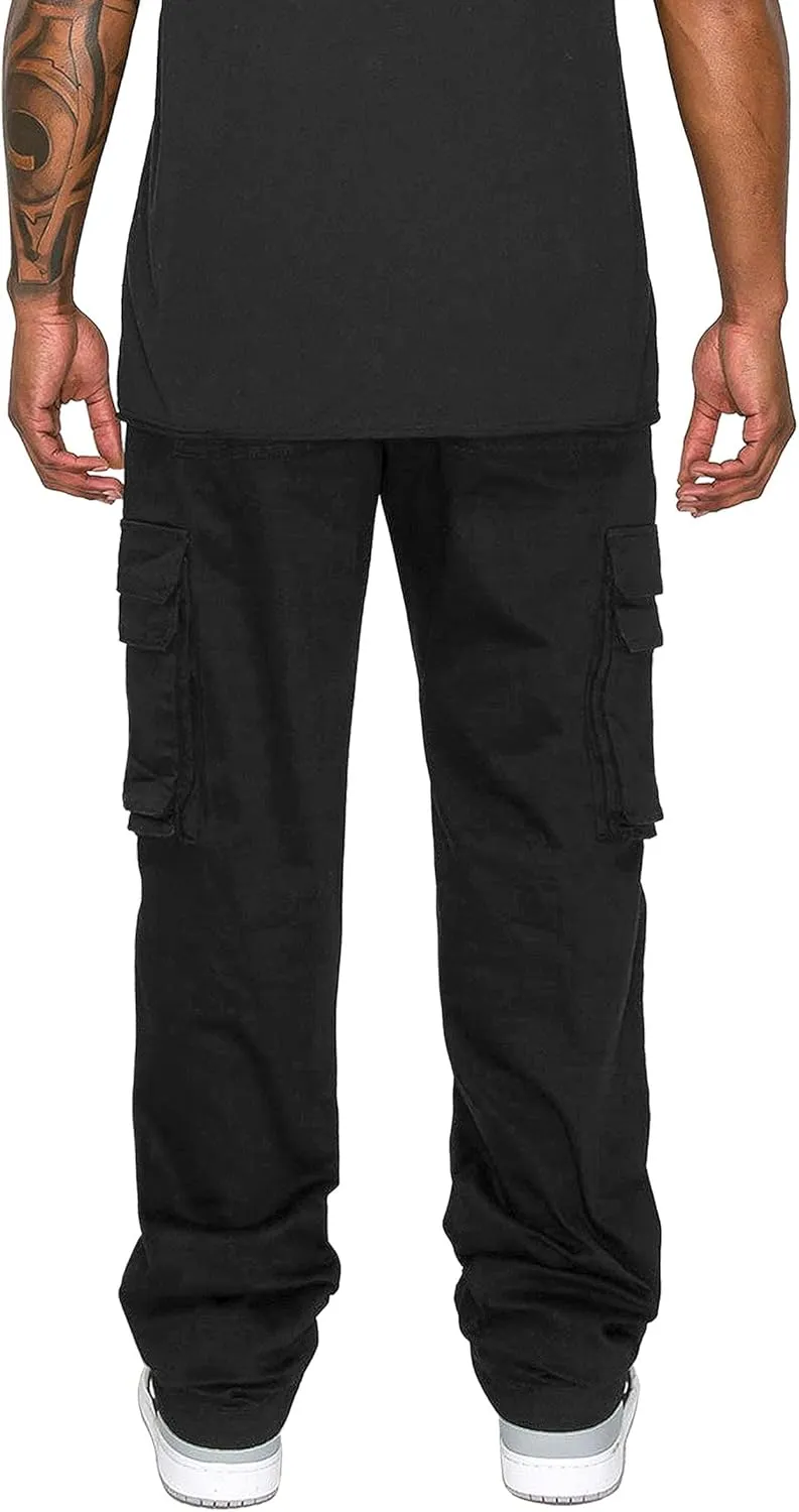 Men's Utility Cargo Pocket Cotton Jogger Pants