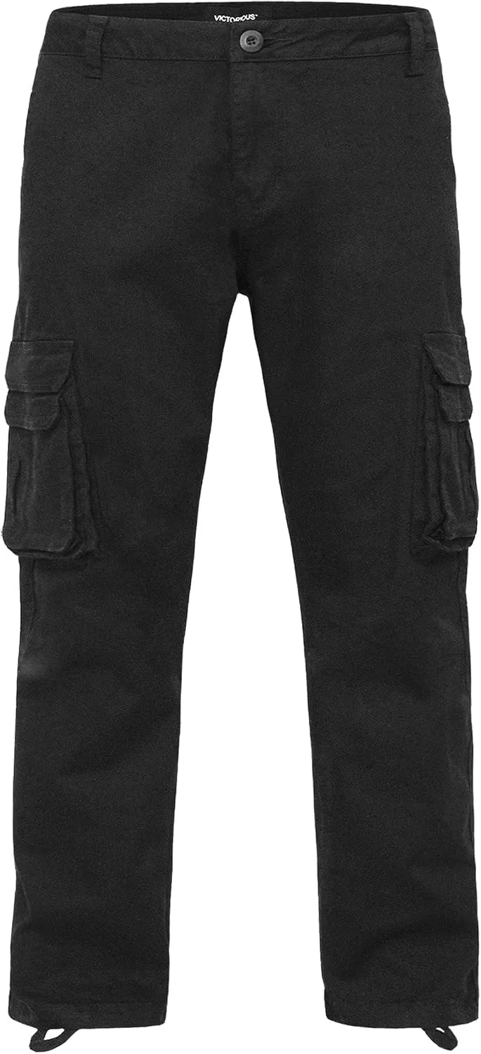 Men's Utility Cargo Pocket Cotton Jogger Pants