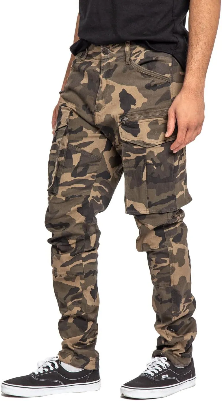 Men's Utility Cargo Pocket Cotton Jogger Pants