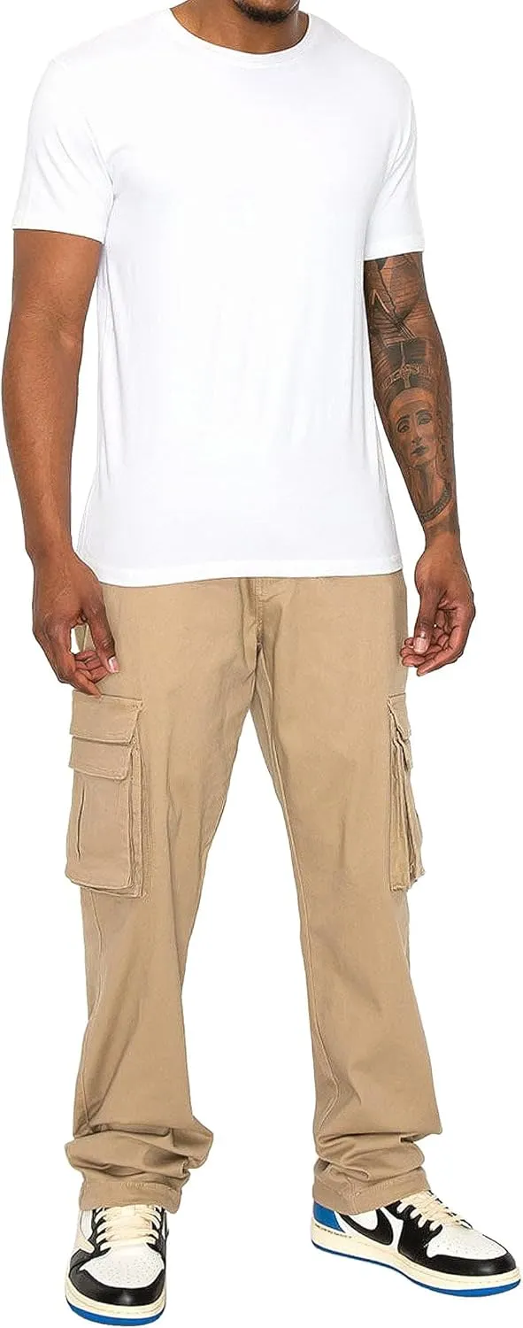 Men's Utility Cargo Pocket Cotton Jogger Pants