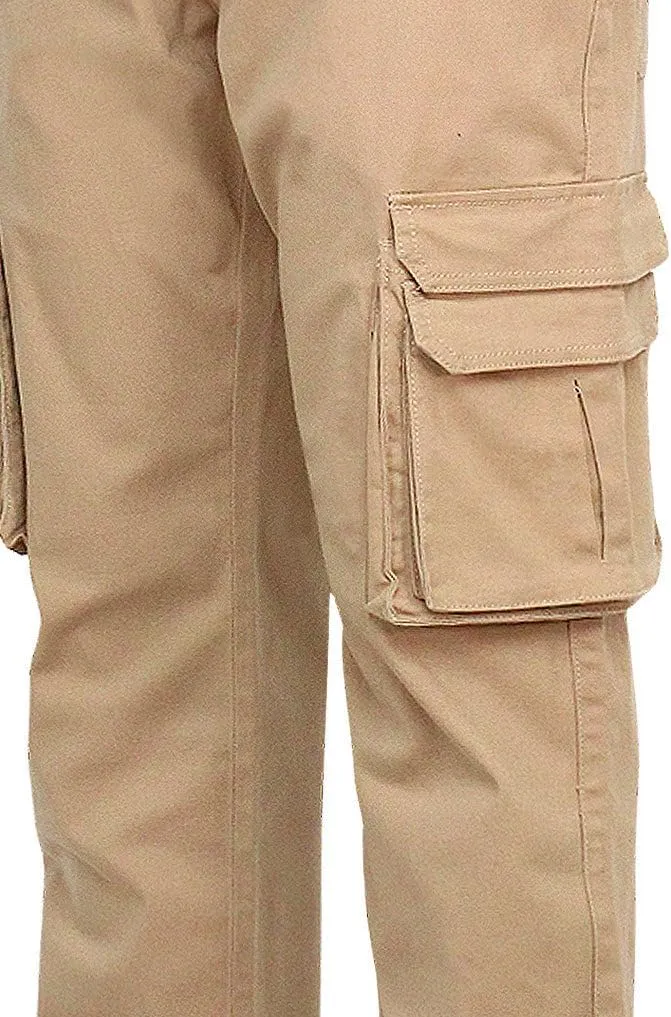 Men's Utility Cargo Pocket Cotton Jogger Pants