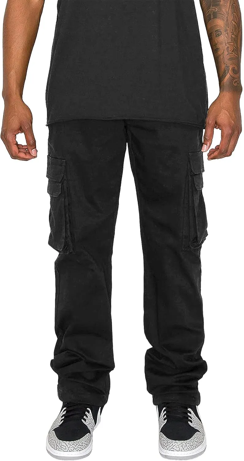 Men's Utility Cargo Pocket Cotton Jogger Pants