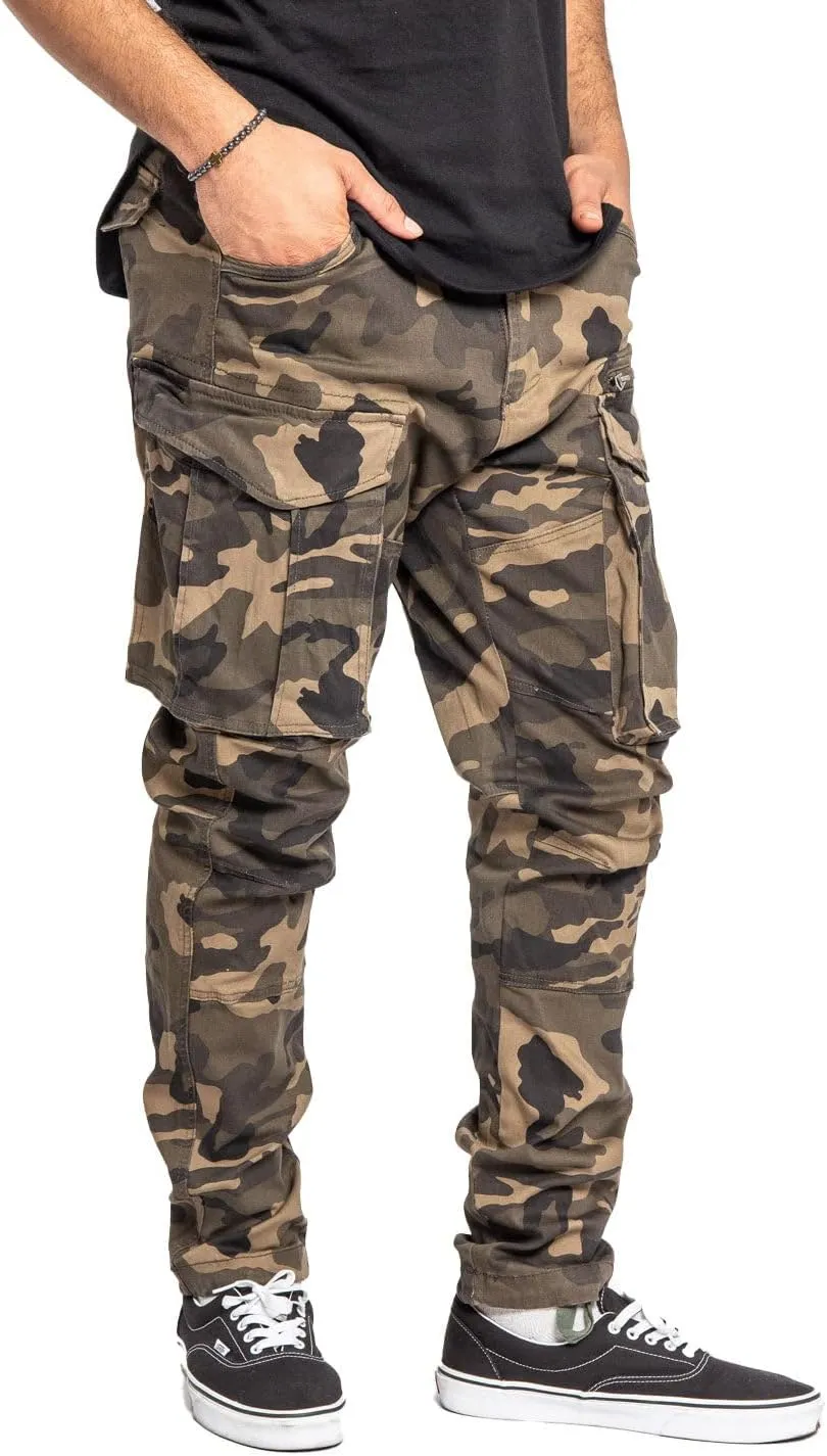 Men's Utility Cargo Pocket Cotton Jogger Pants