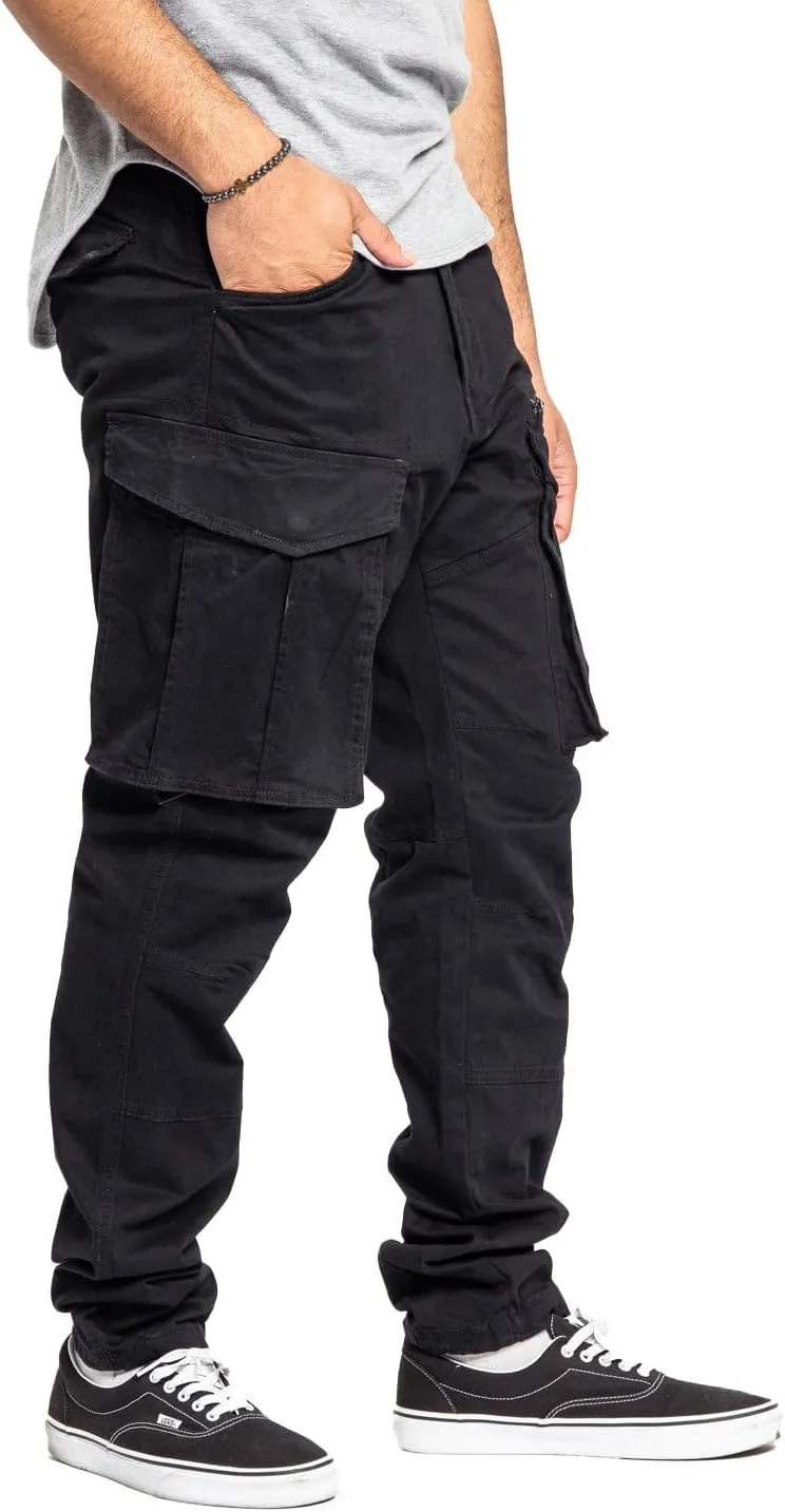 Men's Utility Cargo Pocket Cotton Jogger Pants