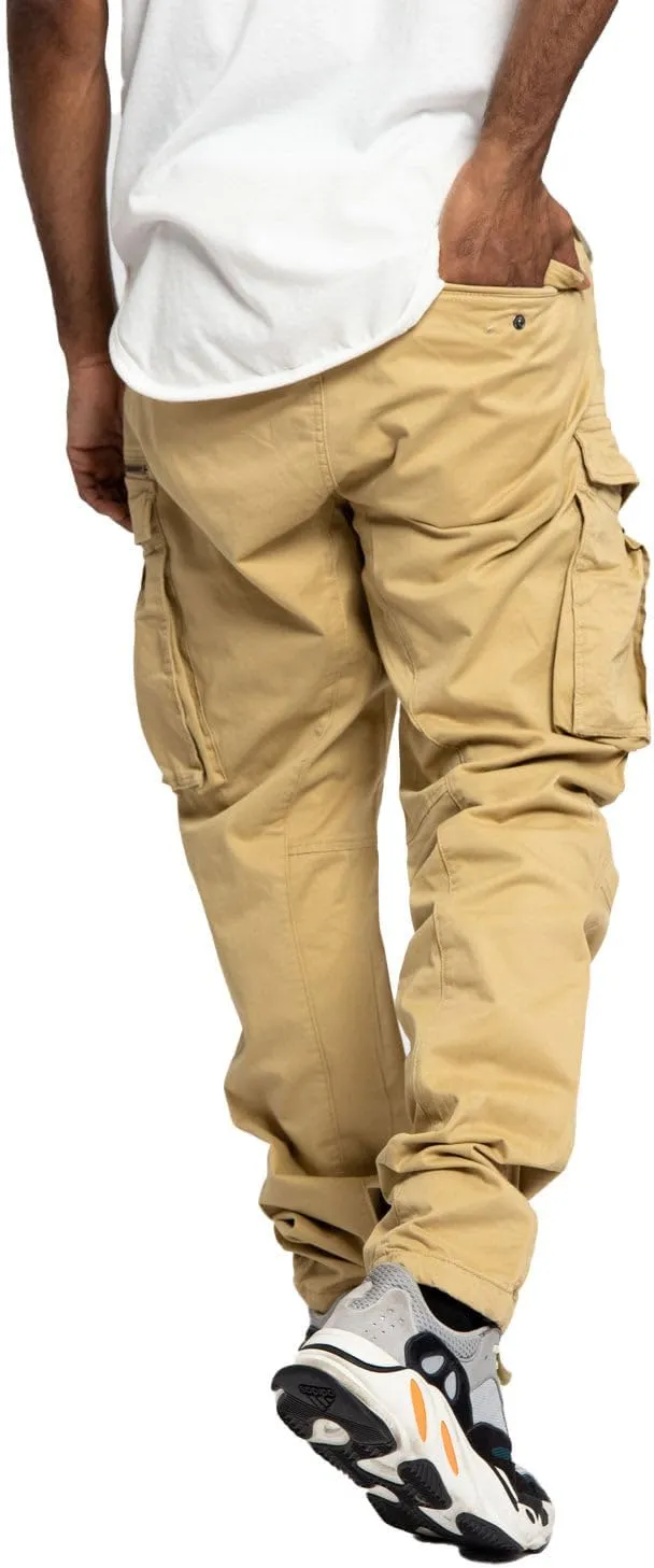 Men's Utility Cargo Pocket Cotton Jogger Pants
