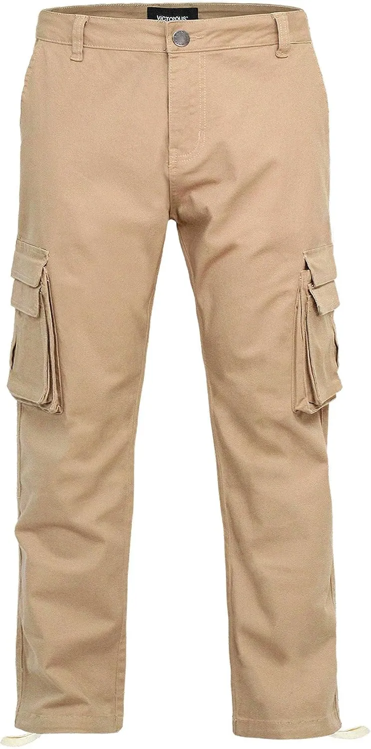 Men's Utility Cargo Pocket Cotton Jogger Pants