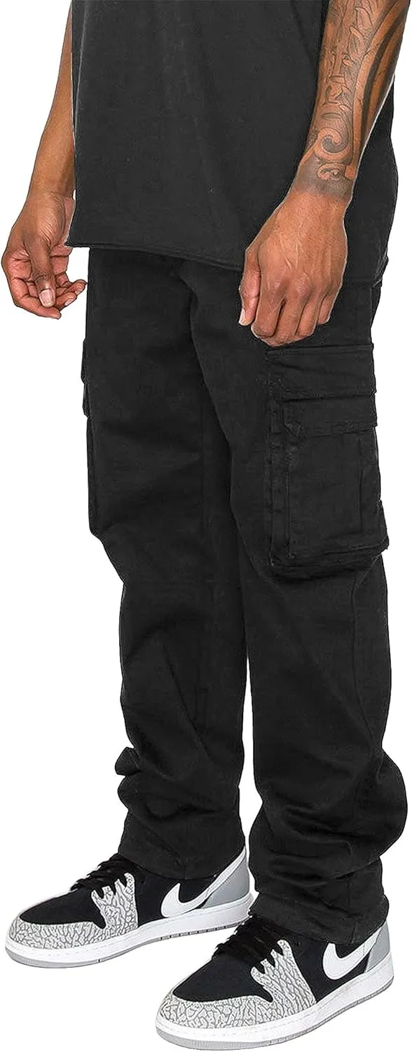 Men's Utility Cargo Pocket Cotton Jogger Pants