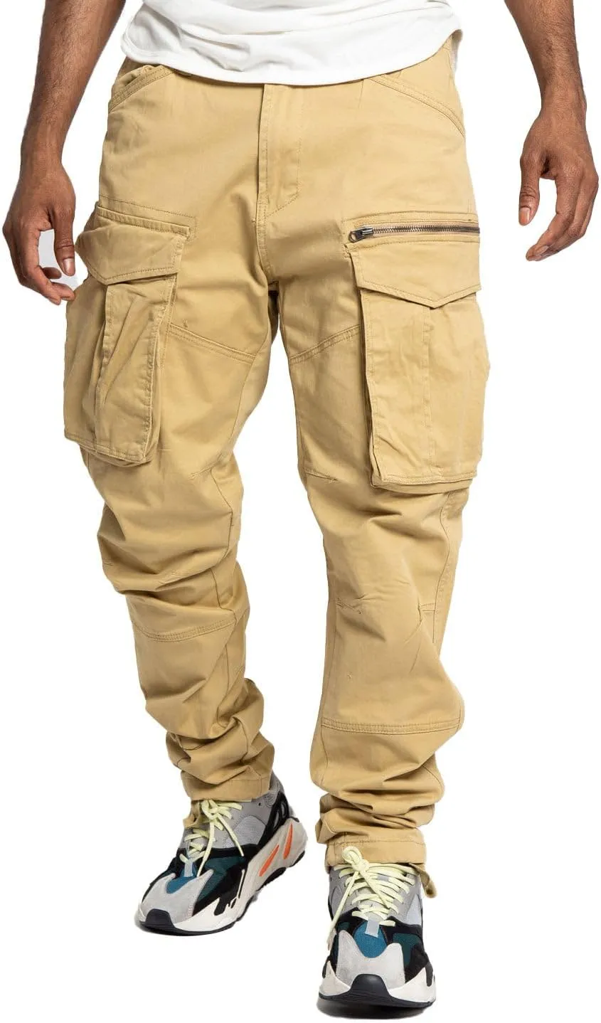 Men's Utility Cargo Pocket Cotton Jogger Pants