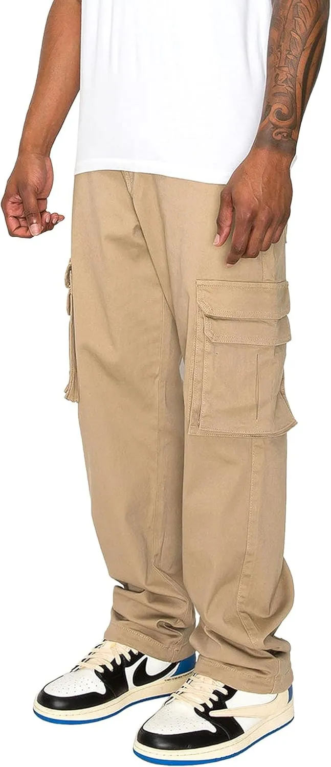 Men's Utility Cargo Pocket Cotton Jogger Pants