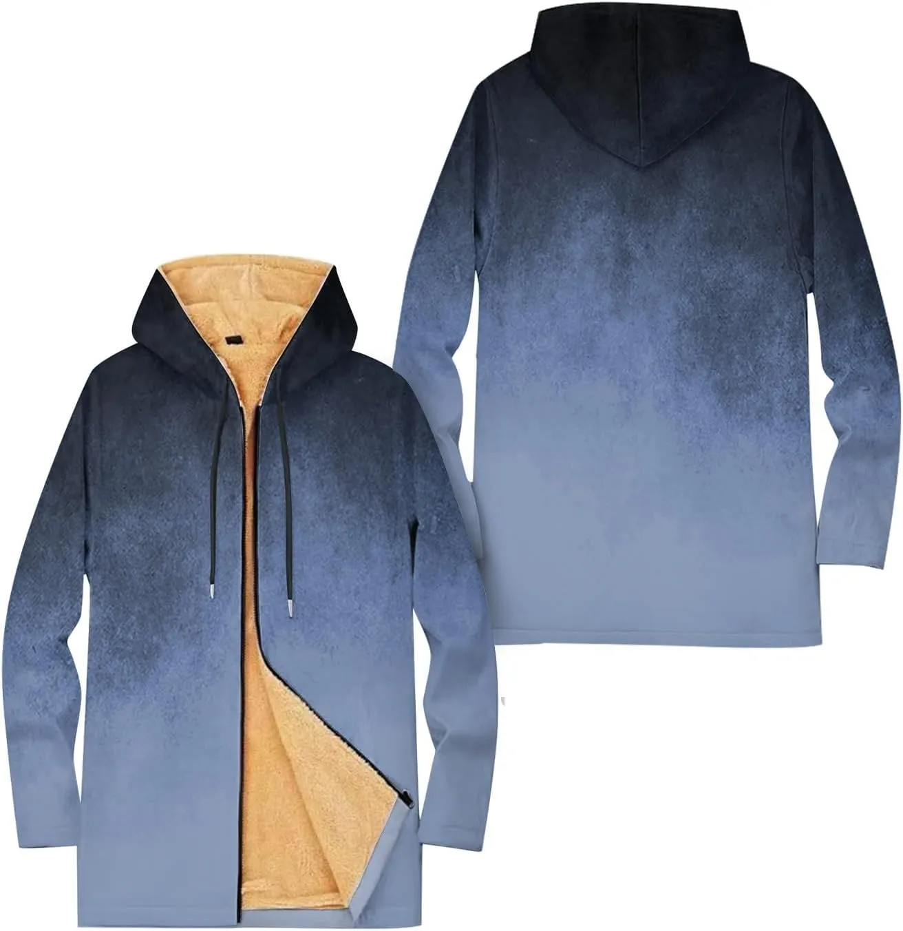 Mens Winter Coats Vintage Long Sleeve Coats: Classic Trendy Jackets Print Sweatshirt Sweaters Hoodie