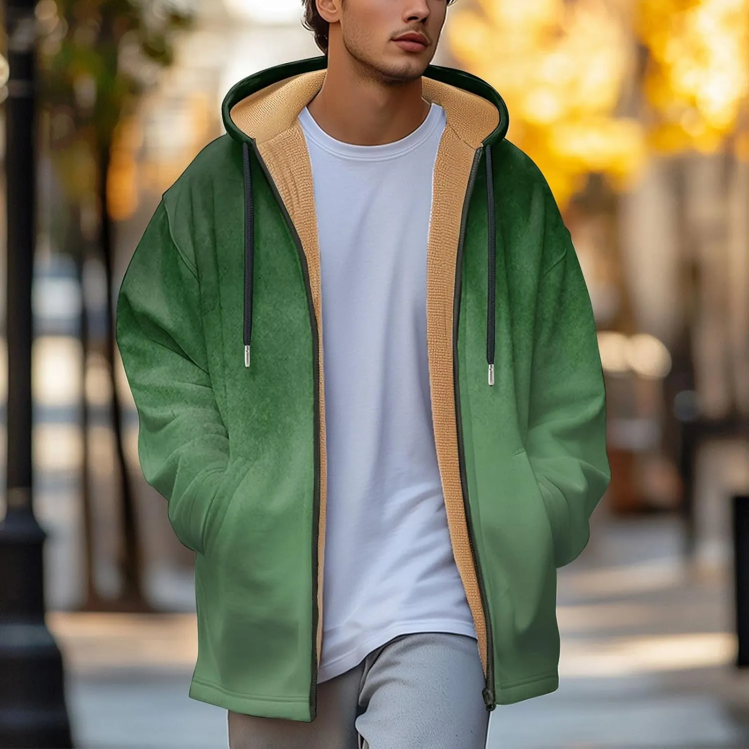 Mens Winter Coats Vintage Long Sleeve Coats: Classic Trendy Jackets Print Sweatshirt Sweaters Hoodie