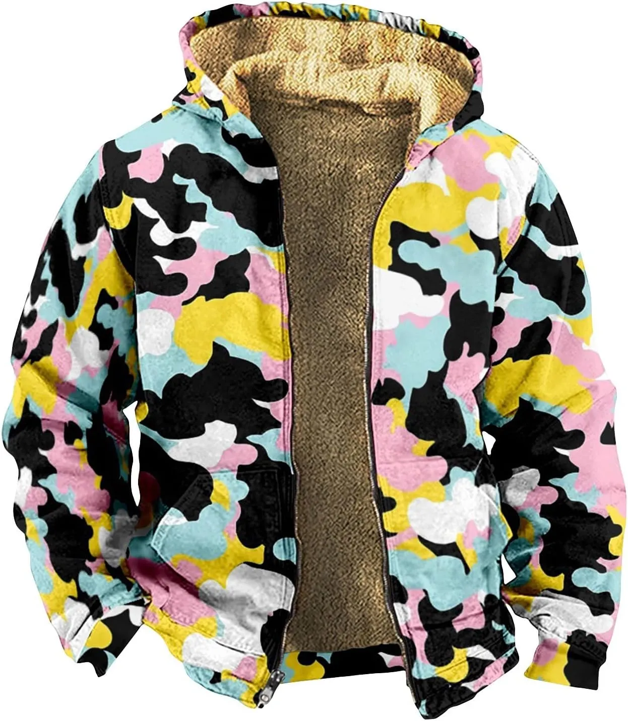 Men's Winter Coats Vintage Long Sleeve Coats: Classic Trendy Jackets Print Sweatshirt Sweaters Hoodie