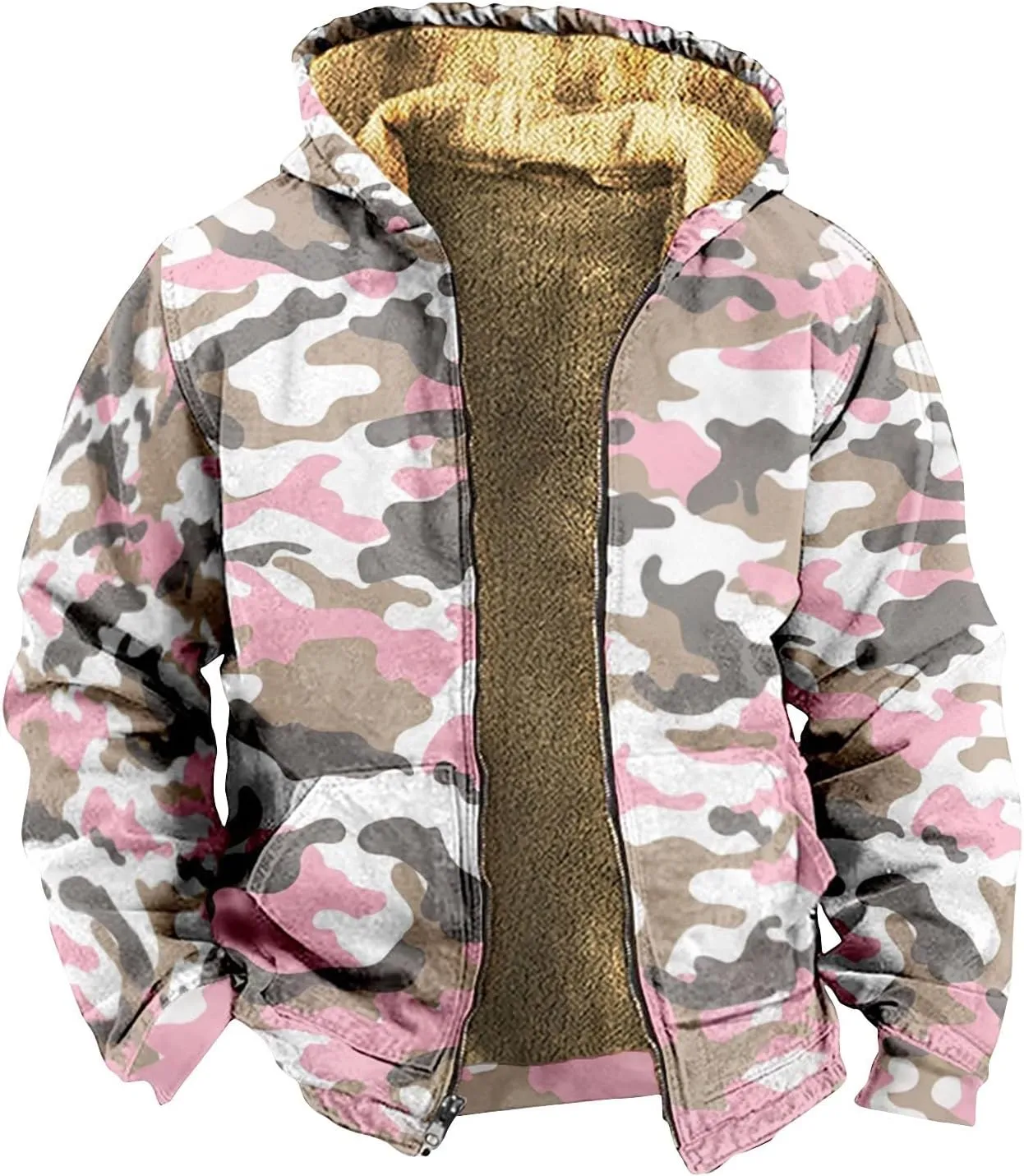 Men's Winter Coats Vintage Long Sleeve Coats: Classic Trendy Jackets Print Sweatshirt Sweaters Hoodie