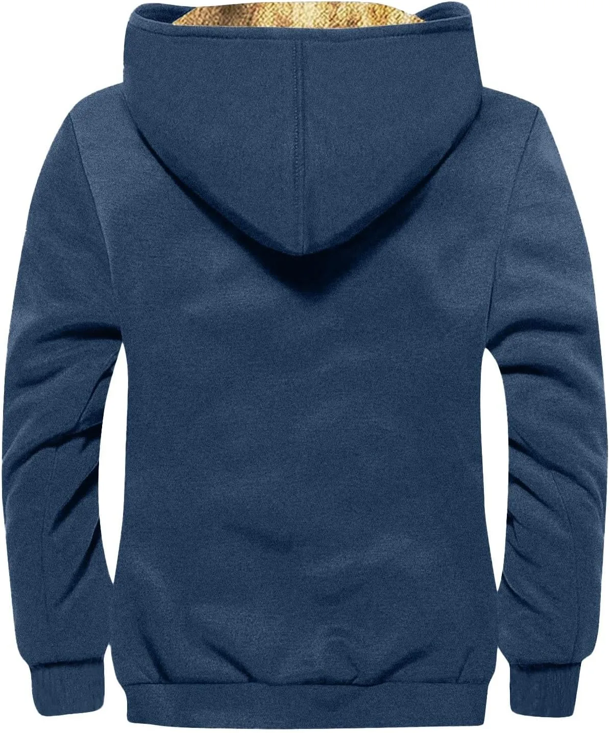 Men's Winter Coats Vintage Long Sleeve Coats: Print Trendy Jackets Classic Sweatshirt Sweaters Hoodie
