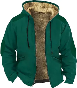 Men's Winter Coats Vintage Long Sleeve Coats: Print Trendy Jackets Classic Sweatshirt Sweaters Hoodie