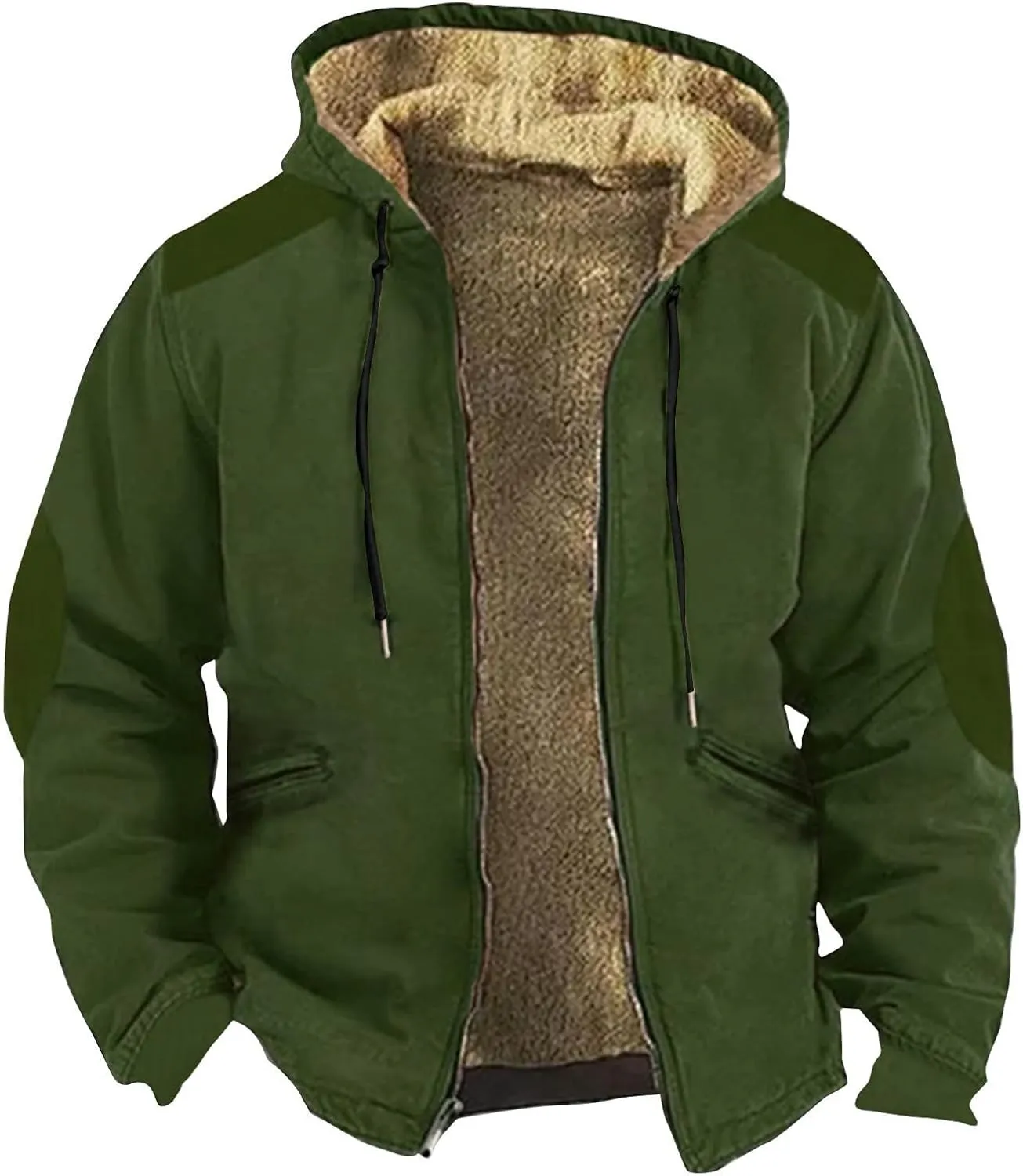 Men's Winter Coats Vintage Long Sleeve Coats: Print Trendy Jackets Classic Sweatshirt Sweaters Hoodie