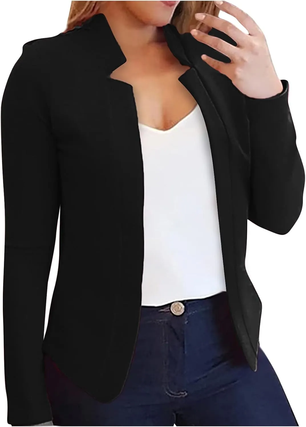 MRGIINRI 2024 Fall Blazers for Women Suit Jackets Dressy Business Casual Outfits Open Front Dressy Work Office Jackets Blazer