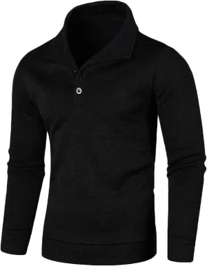 Muscularfit Mens Cardigan Sweaters With Buttons Polo High Neck Long Sleeve Knitted Sweater Jackets Fashion Pullover Knitwear