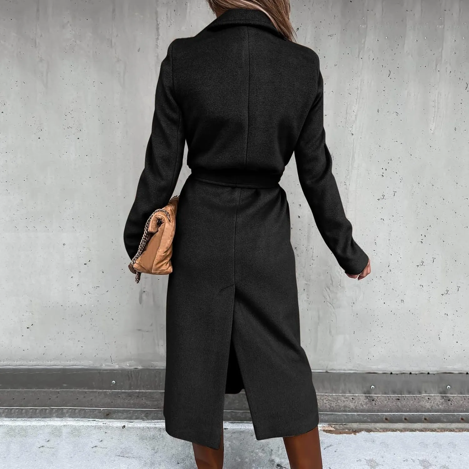 OIOLOYJM Black Trench Coat for Women 2023 Rain Jacket Winter Hooded Oversized Elegant Windbreaker Fall Long Coats for Women